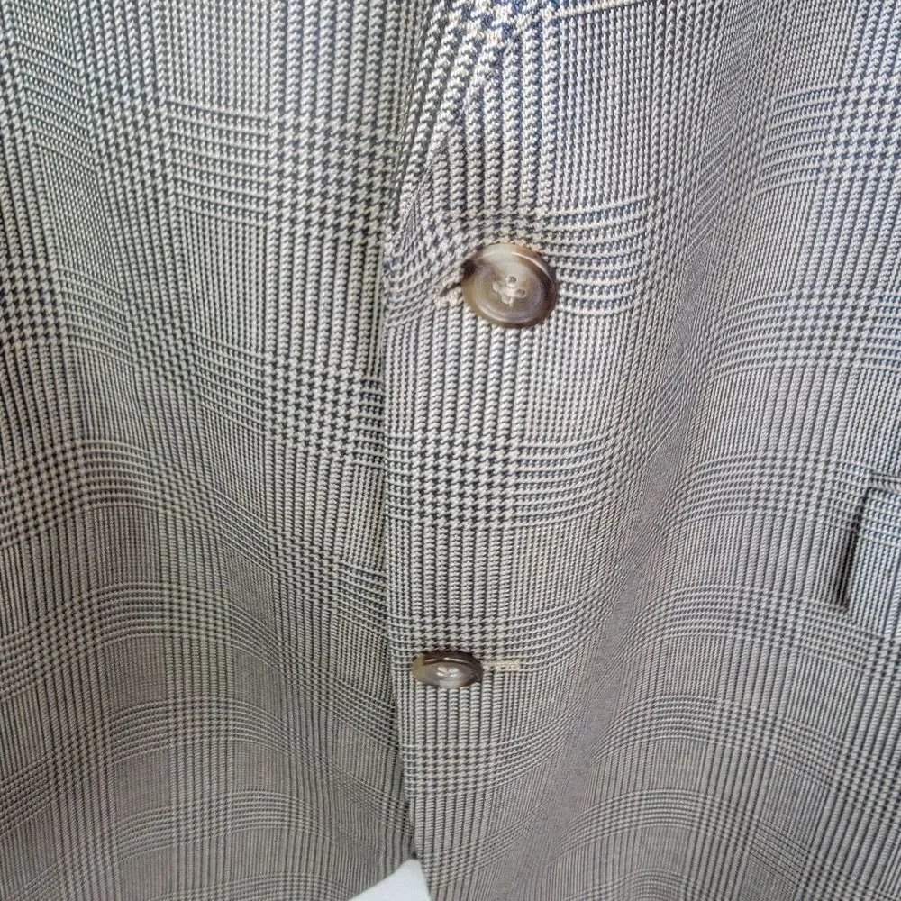 Jos. A. Bank Houndstooth Silk Wool Men's Blazer Suit Jacket Size 48R